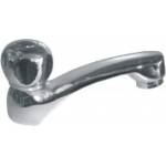 Inter Ceramic Стоящ смесител за умивалник КЛИЕР ICF 0102838C, спирателен кран за студена вода, месинг, хром, 12x14х4.8см (0102838)