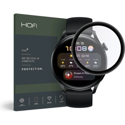 Huawei Стъклен Протектор HOFI Hybrid Glass за Huawei Watch 3 46MM, Black