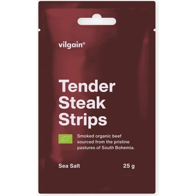 Vilgain Sušené steakové prúžky BIO morská soľ 25 g