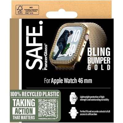 PanzerGlass SAFE Apple Watch 10 46 mm bumper trblietavo zlatý rámček SAFE95913