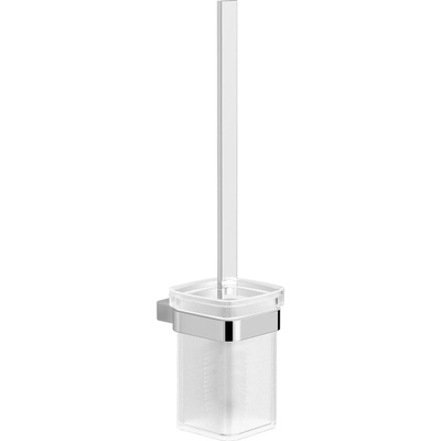 Swiss Aqua WC štětka S chrom mléčné sklo SATDSIMS37