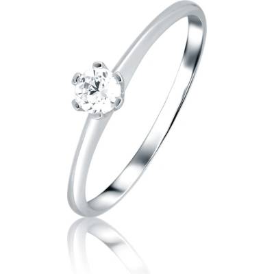 JVD Dámský zásnubní zlatý prsten se zirkonem z bílého zlata ZR0256XJ81 6260