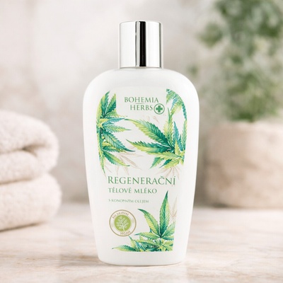 BC Bohemia Herbs Cannabis regenerační tělové mléko s konopným olejem 250 ml