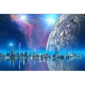 DIMEX ART Флизелинов фототапет футуристичен град 375 x 250 см