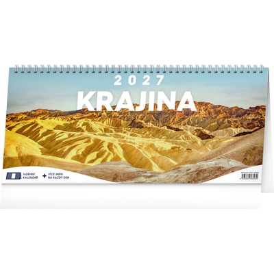 NOTIQUE stolní čtrnáctidenní Krajina 33 × 14,5 cm 2027