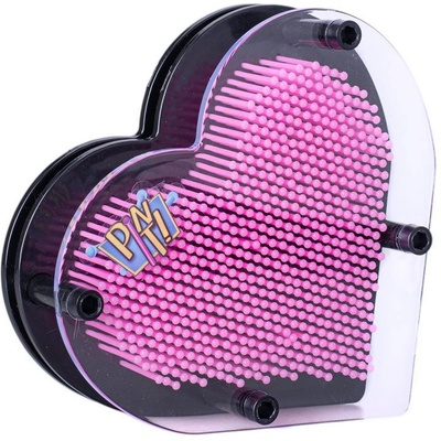 Toys&Trends Pin it! ve tvaru srdce 15 cm 3D otisky Růžová