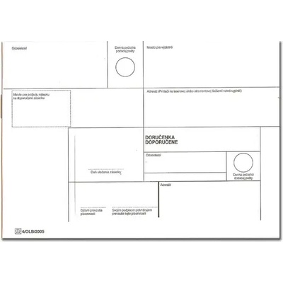 Poštové obálky C5, DOPORUČENE,162x229 mm samolepiace / 1000 ks balenie