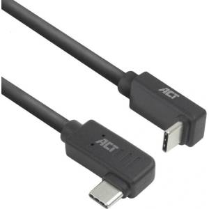 ACT Кабел USB-C - USB-C, 10Gbps, 60W, 1 m, конектори 90° left/right, up/down angled (AC7481) - tehnik