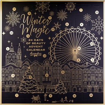 Accentra Adventní kalendář WINTER MAGIC NOIR ve čtvercové krabičce