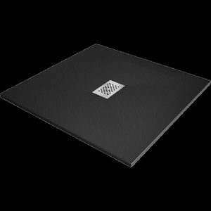 Mexen Hugo квадратен душов съд SMC 100 x 100 cm, черен, покритие inox - 42701010-X (42701010-X)