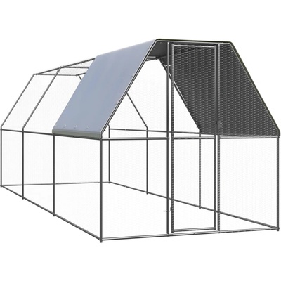 vidaXL Venkovní klec pro kuřata 2 × 6 × 2 m pozinkovaná ocel stříbrná 9799.3089320