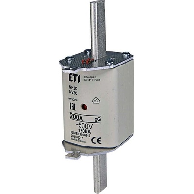 004185217 Pojistka nožová NV2 C gL-gG KOMBI 500V 200A, ETI