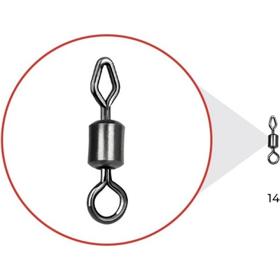 Nytro connex Mixed-Eye Feeder Swivel Obratlík Varianta: Balenie: 20 ks/bal Rozmer: 14 Typ: Mixed Eye Mini F-Swivel v balení: 1