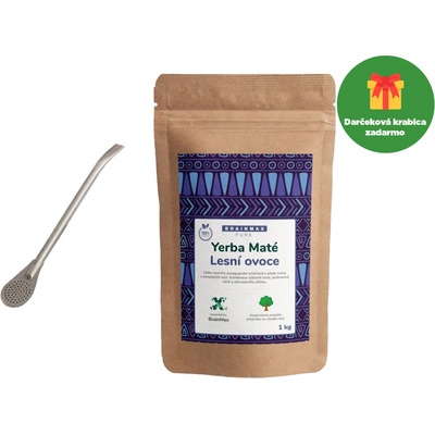 BrainMax Pure Organic Yerba Maté lesné ovocie 1000 g