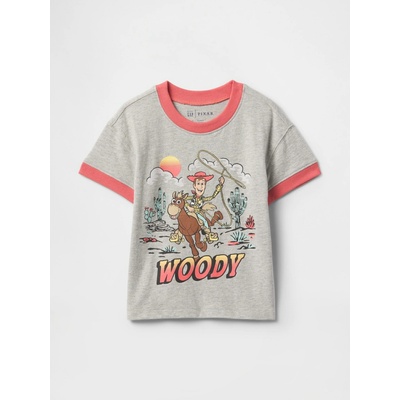 Baby tričko Gap & Disney Toy Story Sivá