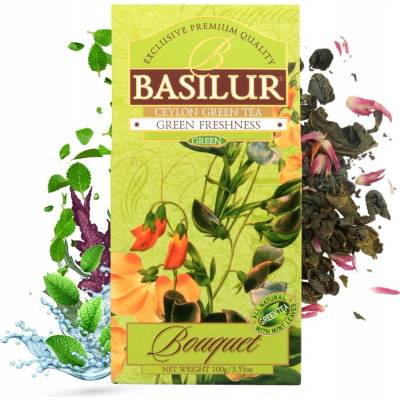Basilur zelený čaj Green freshness v dóze 100 g