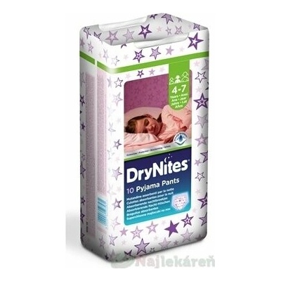 Huggies DryNites Medium pro dívky 4–7 let 10 ks