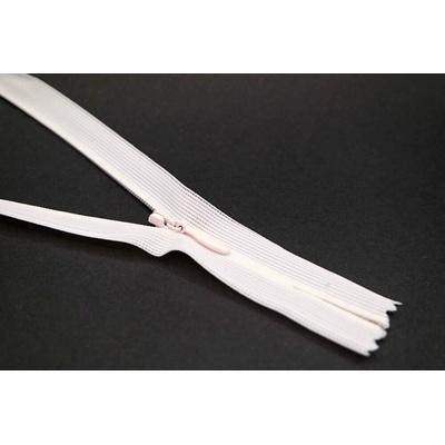 Nedeliteľný skrytý zips (3mm) rôzne farby - dĺžka 18 cm - 60 cm 18 cm Mliečna