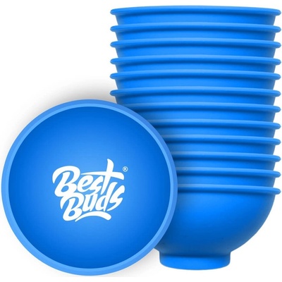 Best Buds Silikónová miska na miešanie modrá s bielym logom 7 cm