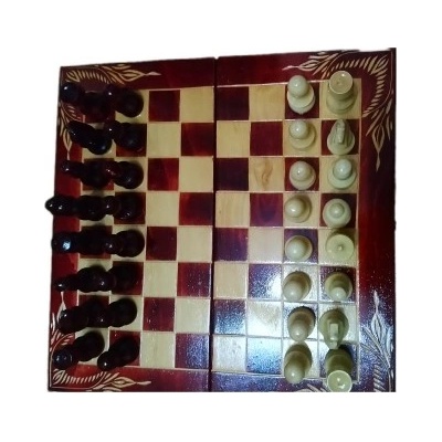 Magic Puzzle Box Ръчно изработен дървен комплект за шах 38x38 кутия за шах с дървена фигура за подарък (_cca5b3f1e)