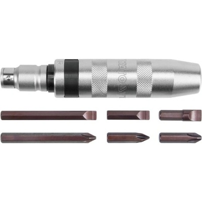 YATO YT-2801 Rázový skrutkovač kovový s príslušenstvom 7 ks box kovový