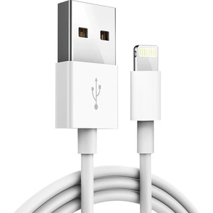 Planet Tech Кабел за зареждане и данни USB-A към Lightning за iPhone, 1 метър, Бял (SE07)