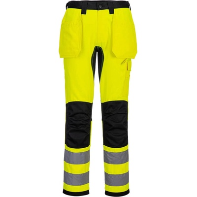 Portwest WX2 Eco Hi Vis holster vreckové nohavice CD889 zlta cierna