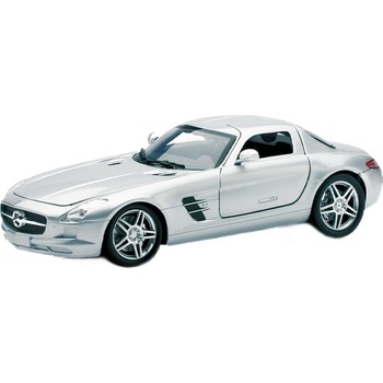New Ray Toys Метален автомобил Newray - Mercedes Benz SLS Coupe AMG, сребрист, 1: 24 (71193B)