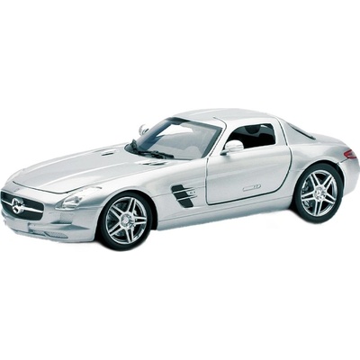 New Ray Toys Метален автомобил Newray - Mercedes Benz SLS Coupe AMG, сребрист, 1: 24 (71193B)