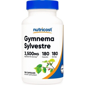 Nutricost Диабет и кръвна захар - Гимнема, 3500 mg/180 капсули, 180 дози Nutricost (73714 (414101) NC)
