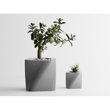 Кашпа Corba макси сребърен