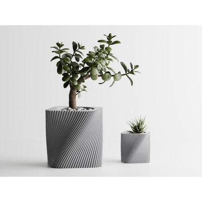 Кашпа Corba макси сребърен