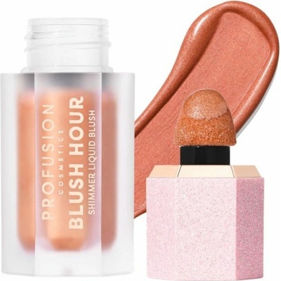 Profusion třpytivá tekutá lícenka Shimmer Blush Hour Peach Mimosa 6 ml