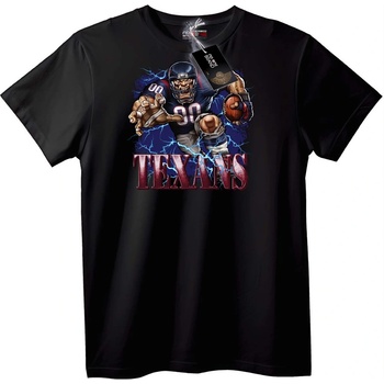 NOONEBRAND Тениска Texans Football Player - 4XL, Black