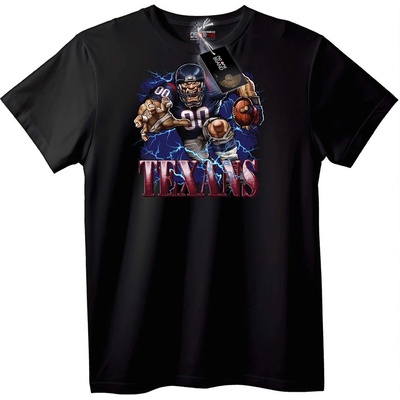NOONEBRAND Тениска Texans Football Player - 4XL, Black