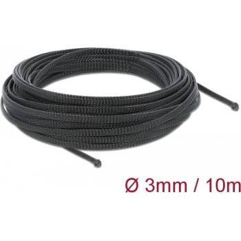Delock Оплетен кабелен чорап 10 m x 3 mm черен