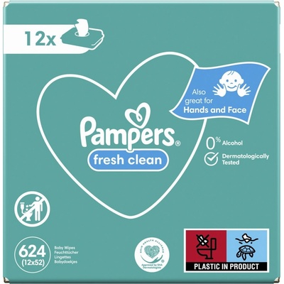 Pampers Vlhčené utierky Fresh Clean 12 x 52 ks