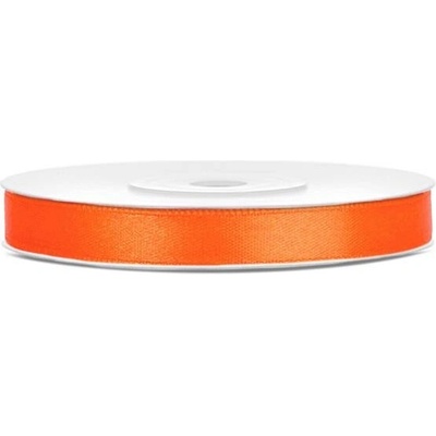. Saténová stuha, 6 mm, oranžová