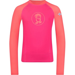 Trollkids Детска плажна тениска от ликра Trollkids Kid's Kvalvika Shirt Sport shirt - Bright Pink / Watermelon - размер 110 (EU) (704-1802-1014)
