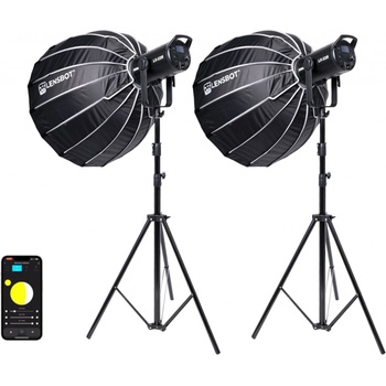 Redhead set dvou světel a příslušenství Bi-Color LX-22B 230W GL120RGB 2 světla 2 stativy 2 softboxy 90 cm