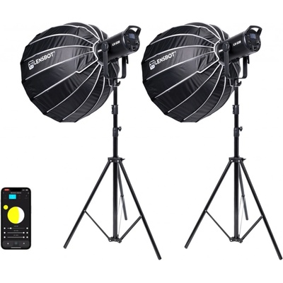 Redhead set dvou světel a příslušenství Bi-Color LX-22B 230W GL120RGB 2 světla 2 stativy 2 softboxy 90 cm