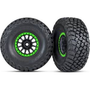 Traxxas колело 3.2/2.2", джанта Method Racing зелен, гума Baja KR3 (2)