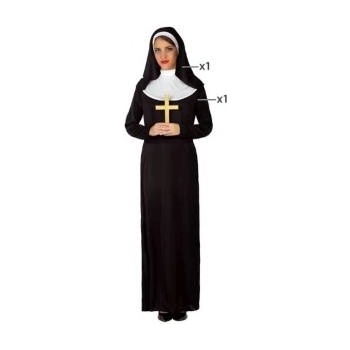 BigBuy Carnival Маскировъчен костюм за възрастни disfraz monja xl Черен Добра сестра (2 Части) Размер xl