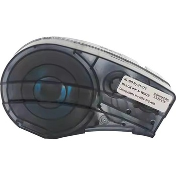 Pro Brady Brady M21-125-C-342-WT, 6 mm x 2, 13 m, черен печат / бял фон, съвместима лента (M21-125-C-342-WT)