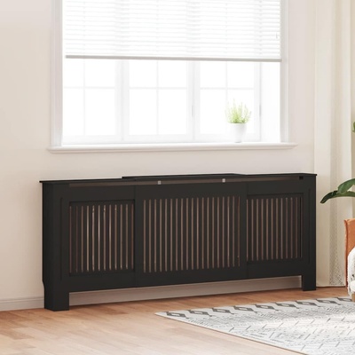 Kryt na radiátor MDF deska 205 x 82 cm černý