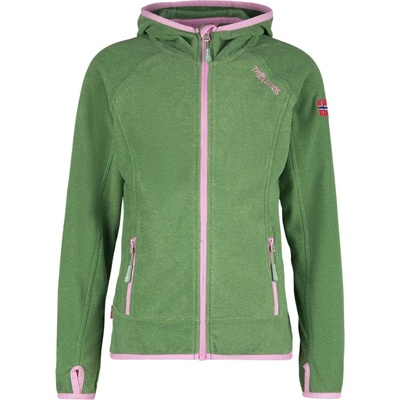 TROLLKIDS Детско поларено яке Trollkids Girls Sandefjord Jacket Fleece jacket - Pistachio Green / Wild Rose - размер 164 (EU) (703-2389-0919)