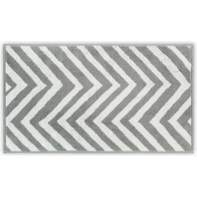 Foutastic Bílo šedý bavlněný ručník 33 x 33 cm Chevron Foutastic