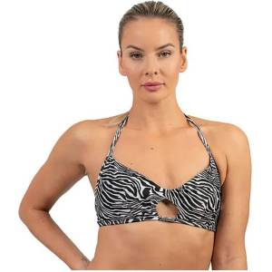 NEBBIA Ilhéus Zebra bikini top - Black (White)