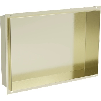 Mexen X-Wall-NR вградена полица без ръб 45 x 30 см, златиста четкана - 1951453010 (1951453010)