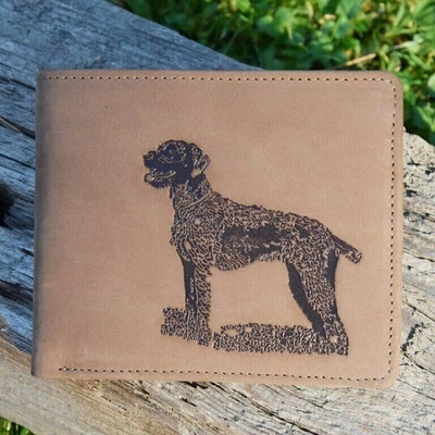 Kožená peněženka Zamlinský podélná - Český fousek